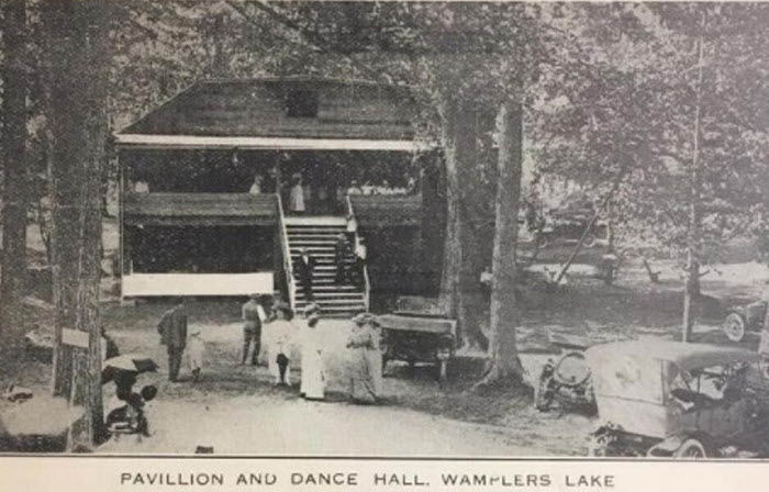 Dance Hall at Wamplers Lake - Old Post Card Photo